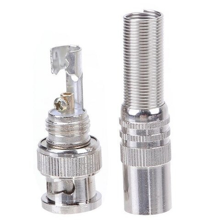 BNC штекер под винт с пружиной