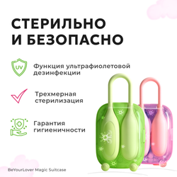 Вибратор 2в1 BeYourLover Magic Suitcase с бесконтактным клиторальным стимулятором