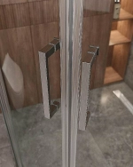 Душевой уголок Cezares Molveno 120x120 R-22-90+30-C-GM-IV стекло прозрачное/профиль матовая оружейная сталь
