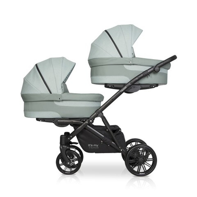 Детская коляска для двойни Riko Team 2 в 1 2020 NEW (Бирюзовый)