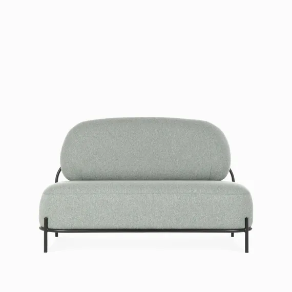 Двухместный диван Pawai 125 см, серо-бирюзовый