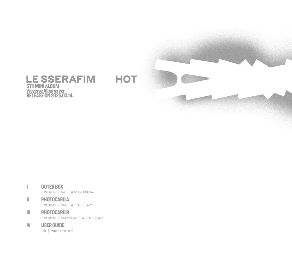 Альбом LE SSERAFIM - HOT [Weverse ver.]