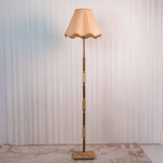 Напольный торшер из оникса и латуни