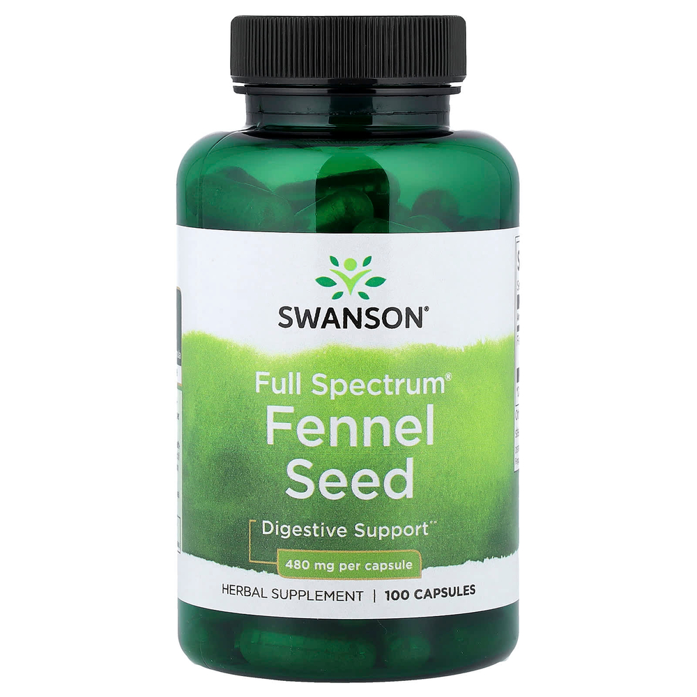 Swanson, Full Spectrum® семена фенхеля, 480 мг, 100 капсул