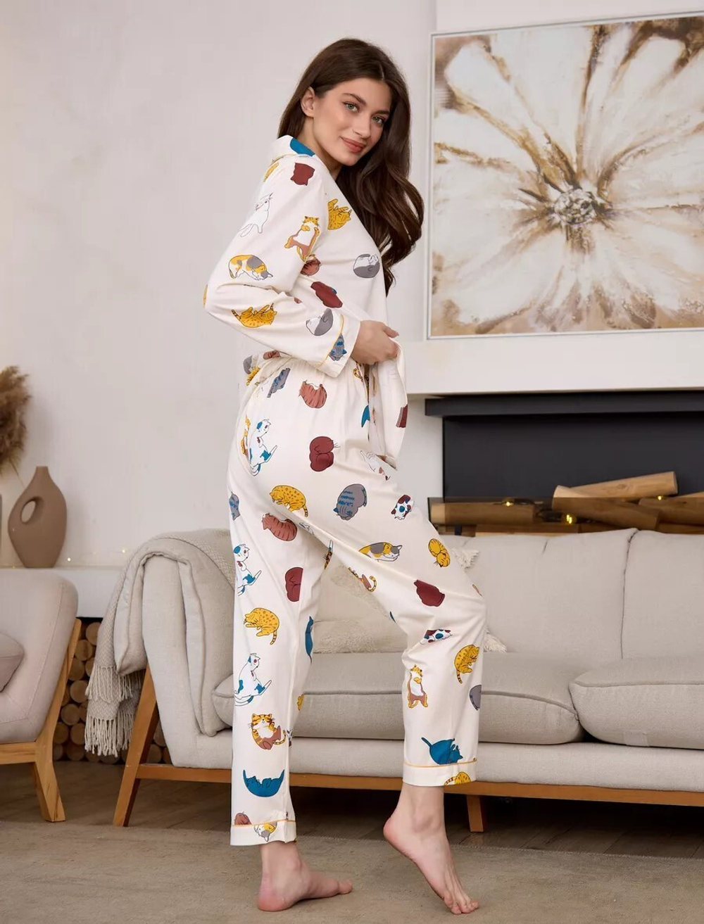 Пижама штаны+рубашка дл/р В2628