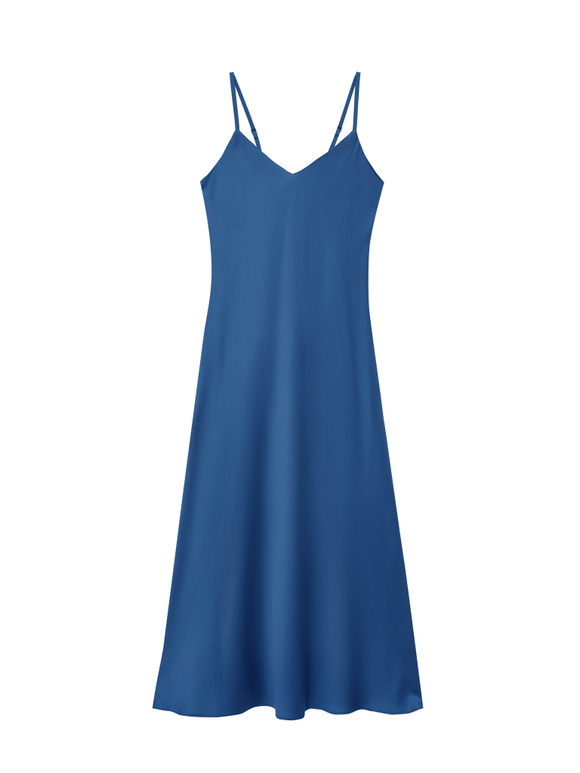 Сорочка из тенселя дымчато-голубая