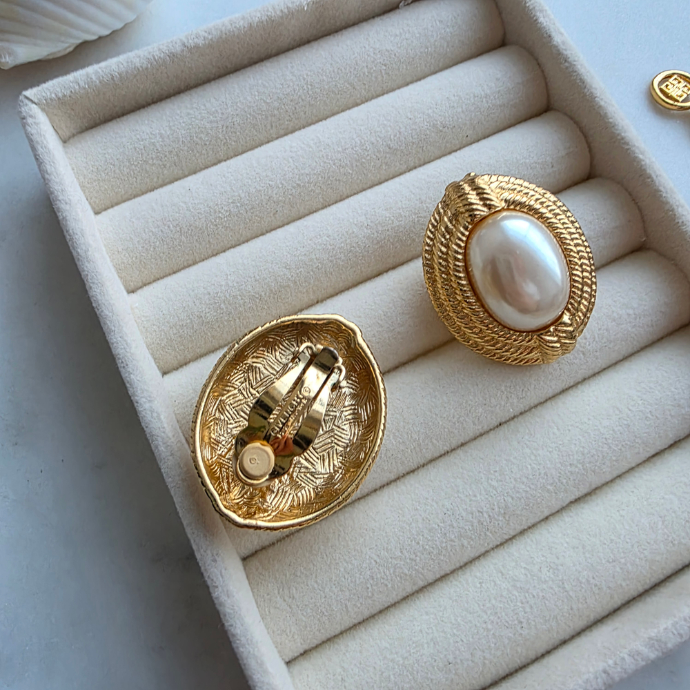 Клипсы Givenchy с жемчугом