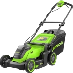 Газонокосилка аккумуляторная Greenworks GD40LM411 40В (1 x 5 Ач, ЗУ) нож 41 см, 2521007UG