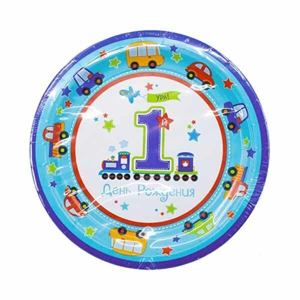 Тарелка 1-й ДР Мальчик 23см 8шт/A