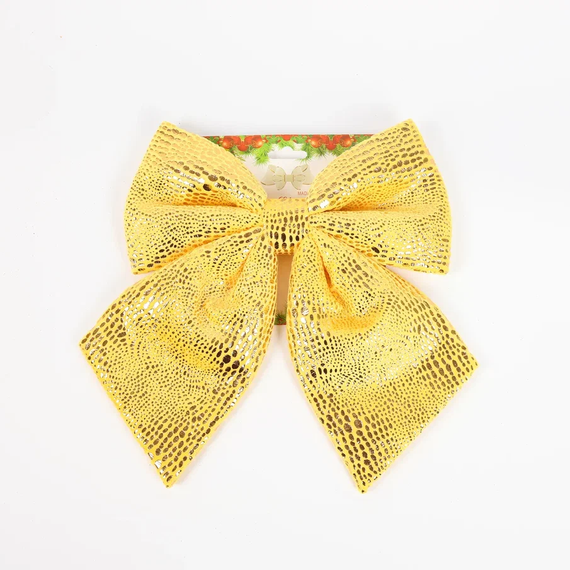 Бант Эмили 20x22 см., 1 шт., золото, бархат, Christmas DeLuxe (14247)