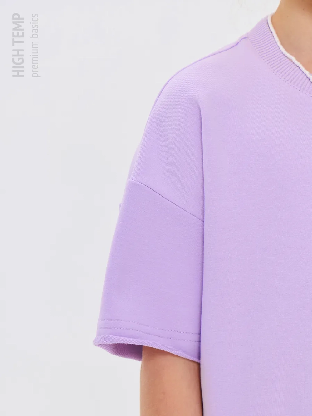 Костюм оверсайз с футболкой и шортами