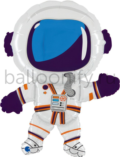 Шар (28''/71 см) Фигура, Космонавт, 1 шт. в уп.