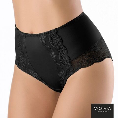Высокие трусики-слипы Snejanna с кружевом (Размер: 42) (Цвет: черный)