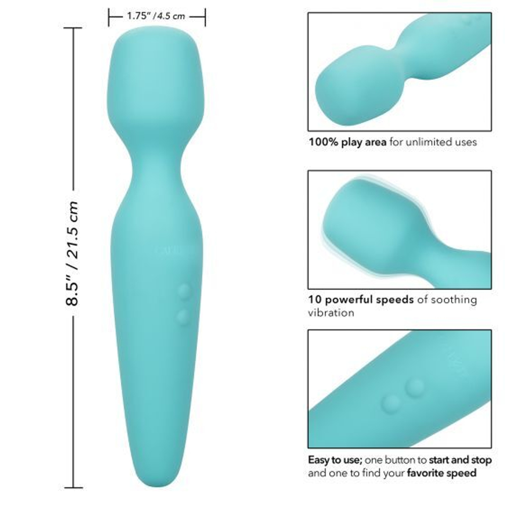 Голубой wand-вибромассажер They-ology Vibrating Intimate Massager (Цвет: голубой)