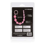 Анальная цепочка из шариков X-10 Beads (Цвет: розовый)