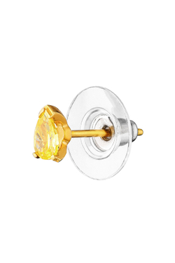 Серьги из серебра со вставками из жёлтых фианитов