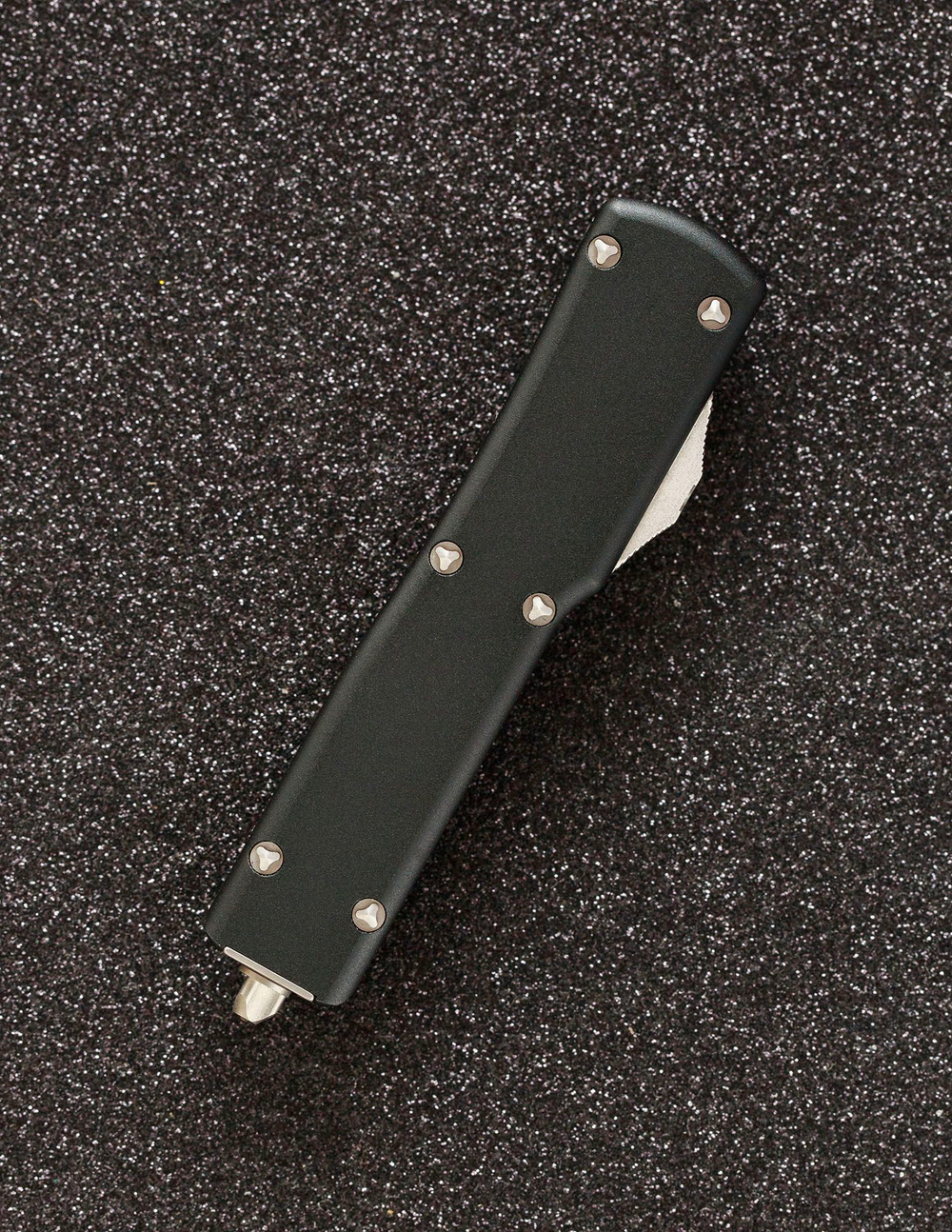 Автоматический складной нож SteelBro UTX-70 T/E Tanto Stonewash 149-10 (черный) фронталка/выкидуха