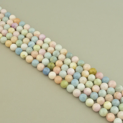 Нитка Морганит 40 см. 10,5 мм. (Без замка)