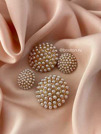Пуговицы золото мелкий жемчуг