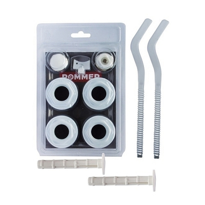 Комплект для подключения радиатора ROMMER (11 в 1) - 1/2" (цвет белый RAL9016)