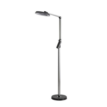 8332/15FL LEDIO LN26 458 темно-серый, металл/пластик Торшер LED 15W 3000/4000/6000K ССТ/диммер/LCD 220-240V GENRI