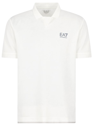 Мужское теннисное поло EA7 Man Jersey - белый