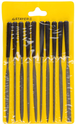 STAYER 140 мм, 10 предм., набор надфилей (16011-H10)