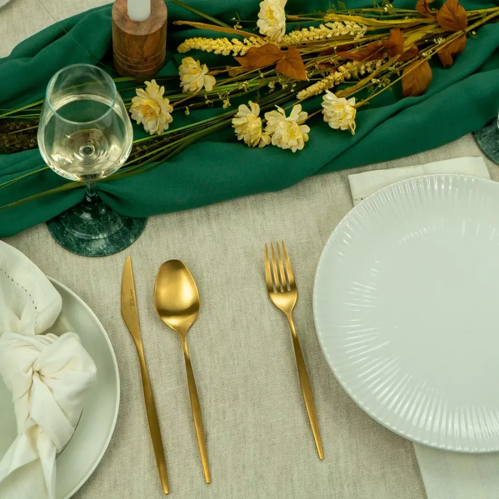 Набор столовых приборов 24 предмета на 6 персон Cristema Rabat золотой