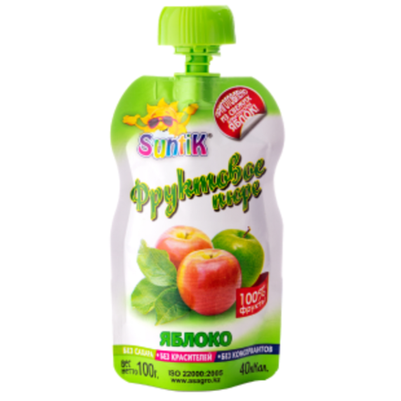 Фруктовое пюре Suntik Яблоко 100 гр