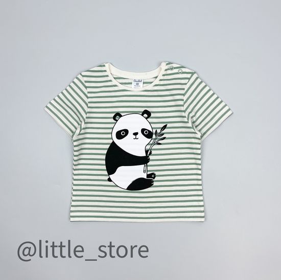 Футболка "Прятки в листьях" хлопковая, полоска