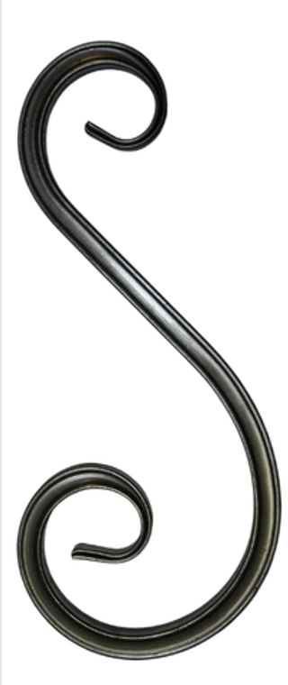 кованый элемент волюта 1090х160х490