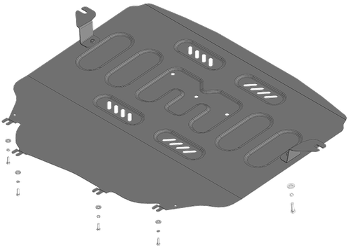 Защита стальная 2 мм Д, КПП GAC GS3 MOTODOR.77805