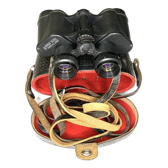 Бинокль военный полевой БПЦ5 8х30, СССР 1981 г. Без ремней, в комплекте кожаный кофр