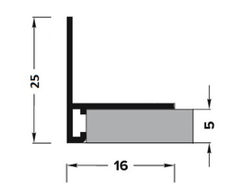 Микроплинтус SL16X25-001 Шампань 16х25х1850мм