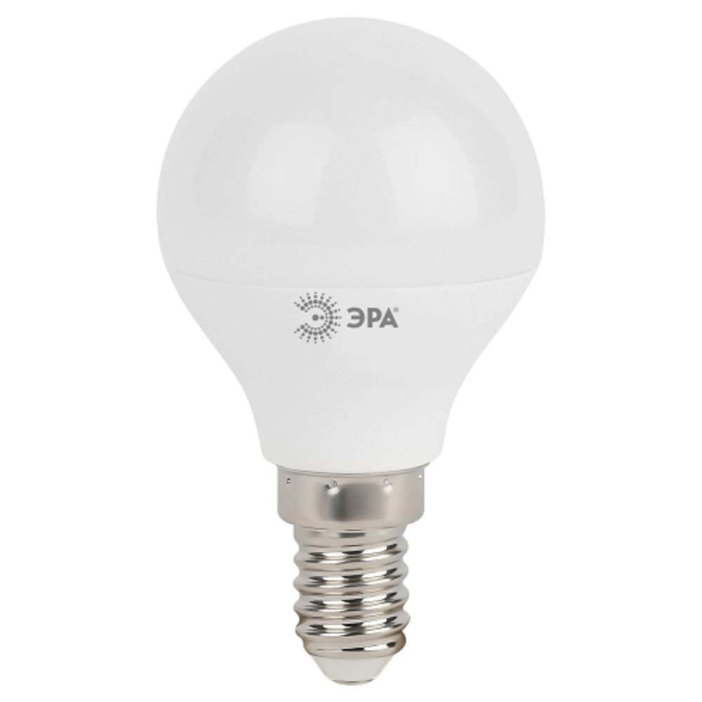 Лампа светодиодная ЭРА STD LED P45-7W-840-E14 7Вт шар нейтральный белый свет Е14 | Лампы cветодиодные Шар (G/P)