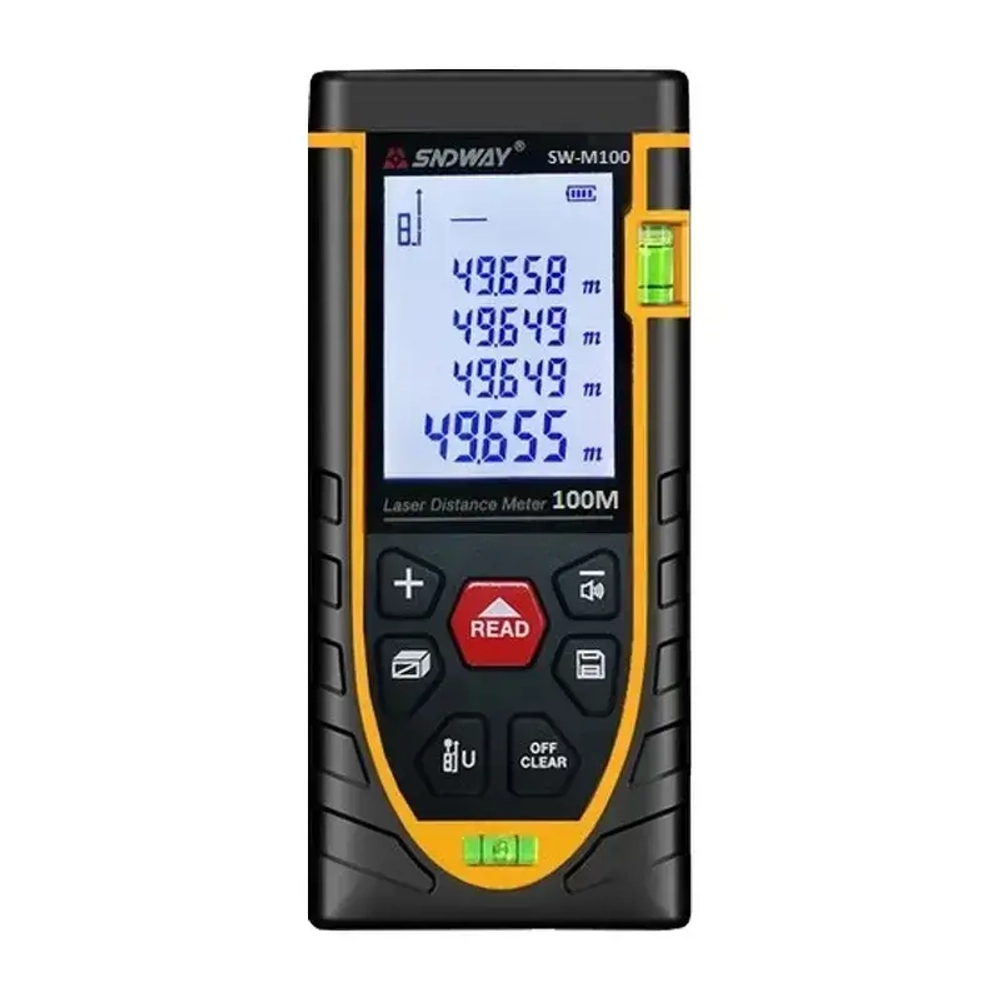 Дальномер лазерный (лазерная рулетка) SNDWAY SW-M100, 100м, 1.5 мм