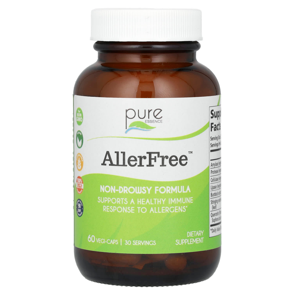 Pure Essence, AllerFree, 60 растительных капсул