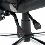 Кресло компьютерное CROMEX (КРОМЕКС) "Quantum GM-155 RGB", подсветка, две подушки, экокожа, черное/красное/серое, 532955