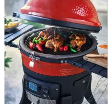 Керамический гриль Big Joe Konnected Joe, 61 см (красный), с ножками и столиками