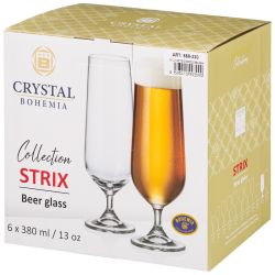 НАБОР БОКАЛОВ ДЛЯ ПИВА "DORA/STRIX" ИЗ 6ШТ. 380МЛ ВЫСОТА 21 СМ