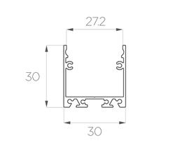 Профиль накладной алюминиевый LC-LP-3030-2 Anod