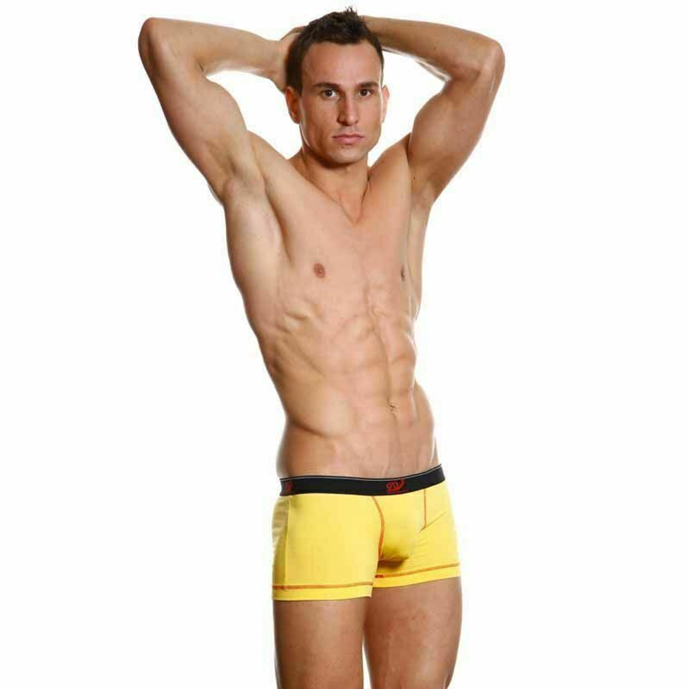 Желтые трусы-боксеры с контрастной строчкой (Размер: M) (Цвет: желтый)