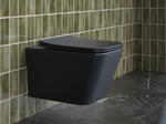 Комплект подвесной безободковый унитаз Ceramica Nova Metric CN3007MB черный матовый с сиденьем микролифт + инсталляция Creto Standart 1.1
