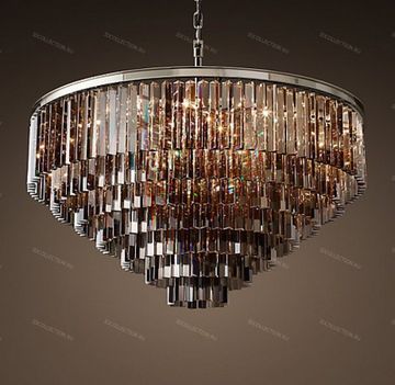 1920S ODEON SMOKE GLASS FRINGE 7-TIER Restoration Hardware