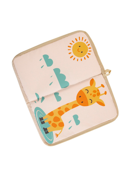 Коврик в садик для переобувания 30х36 см, Жираф (бежевый)