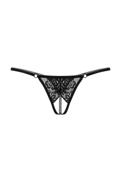 Стринги с ниткой из бусин SoftLine Collection, черный, XL