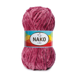 Лили (Lily) пряжа Nako 100%полиэстер 5х100гр/180м (2970 пыльная роза)