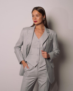 Женский пиджак серый из итальянской шерсти