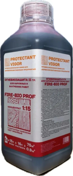 PROTECTANT VIGOR Строительный антисептик Огнебиозащитный 1.3 кг 1 л