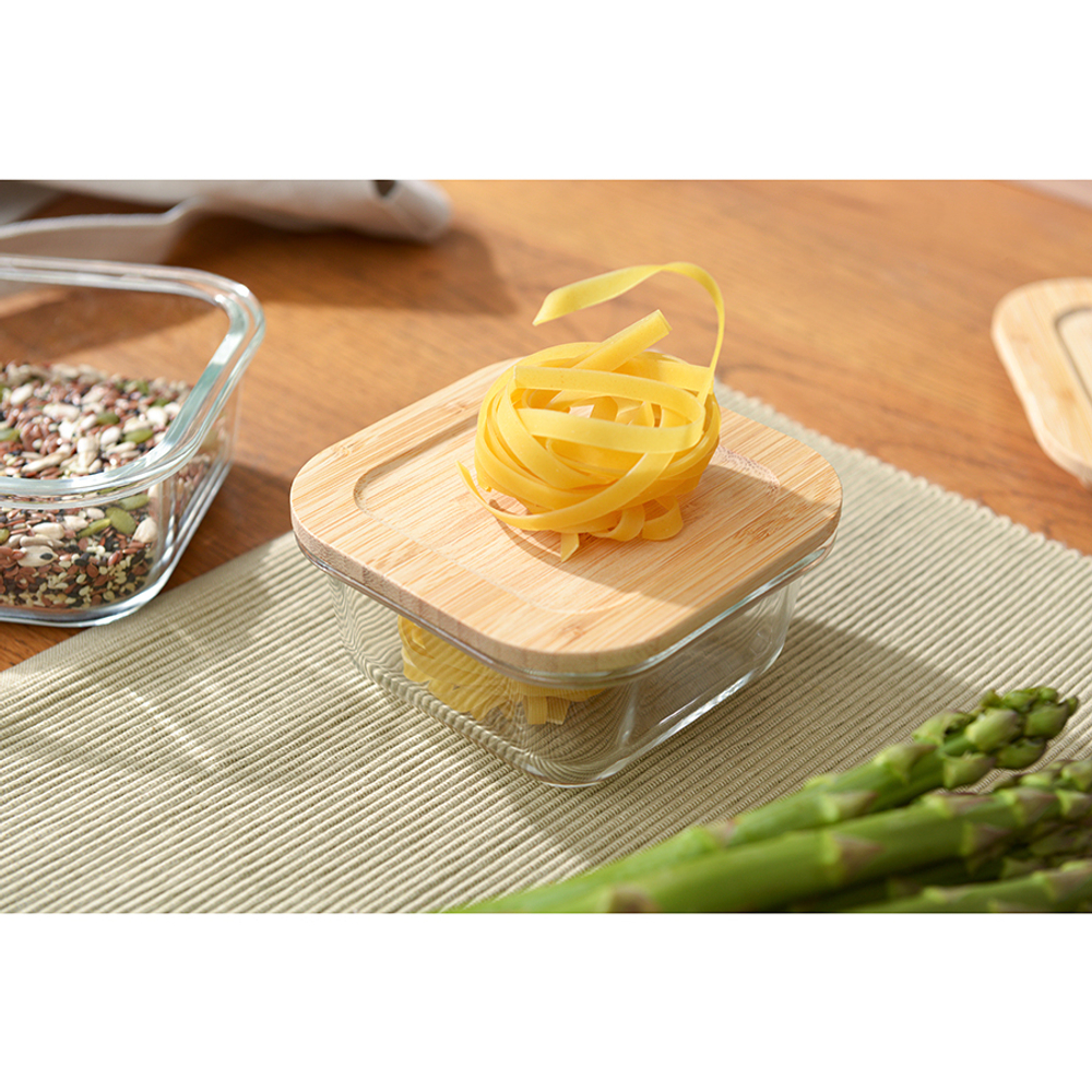 Контейнер для запекания и хранения smart solutions с крышкой из бамбука, 320 мл